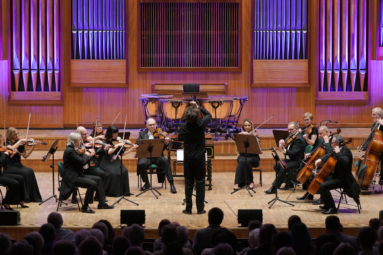 zdjęcie kameralistów capelli bydgostiensis na estradzie filharmonii