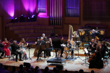 zdjęcie Orkiestry Kameralnej Capella Bydgostiensis w karnawałowych strojach podczas koncertu