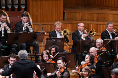puzoniści i trębacze grający na instrumentach