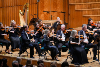 sekcja skrzypiec I OSFP podczas koncertu symfonicznego