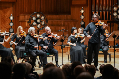 zdjęcie skrzypków podczas koncertu